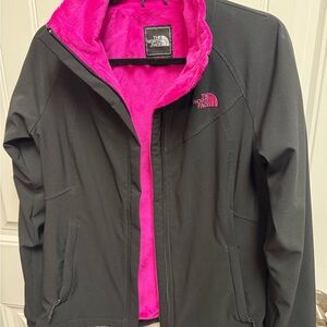The North Face Women's Black Jacket with Pink Lining